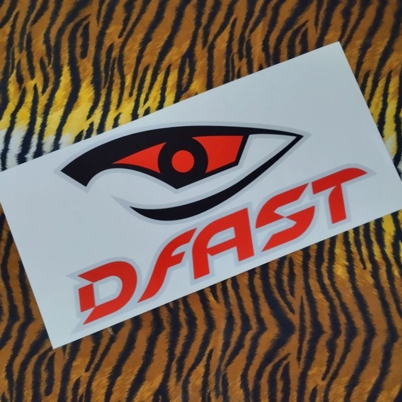 สติ๊กเกอร์สะท้อนแสง DFAST V2 ติดหลังกระจกรถยนต์ ผลิตจากสติ๊กเกอร์3m แท้ ขนาด12.5x25.5ซม. ทนฝนทนแดด ส