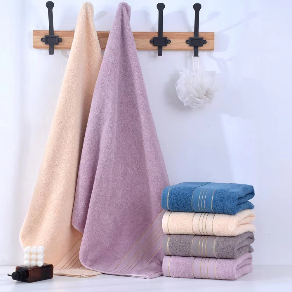 ผ้าขนหนูสีพื้น ผ้าเช็ดตัว cotton 27x54นิ้ว ขนาดเช็ดตัวใหญ่