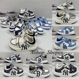 รองเท้าผ้าใบ🐣MLB Chunky Liner Mid Denim มีกล่อง (พร้อมส่ง36-42)ใส่ได้ผู้ชายผู้หญิง