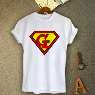 เสื้อยืดอักษรภาษาอังกฤษ ตัว G Superman