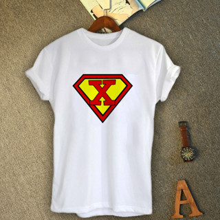 เสื้อยืดอักษรภาษาอังกฤษ ตัว X Superman