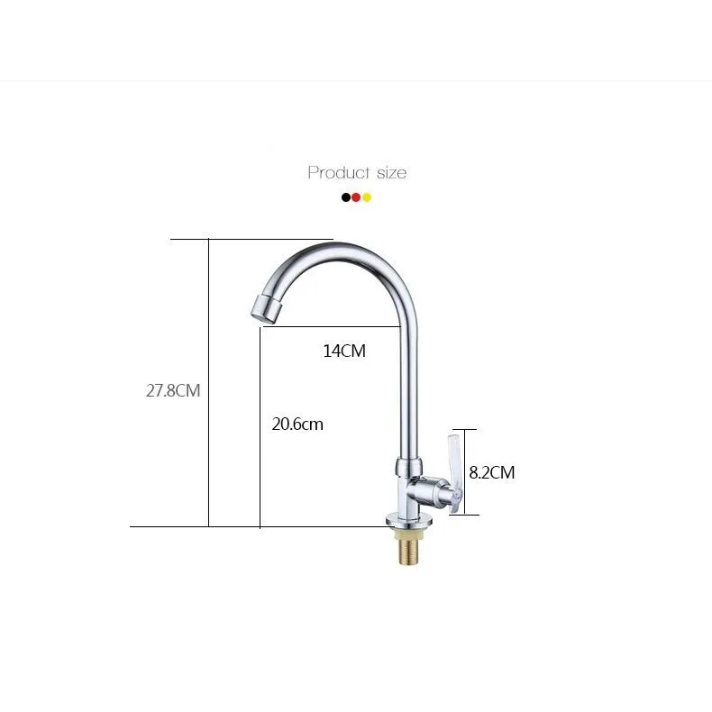 ก๊อกน้ำซิงค์ทองเหลื่อง แบบตั้ง ก๊อกน้ำซิงค์ ร้านจาน - รูปที่ 5