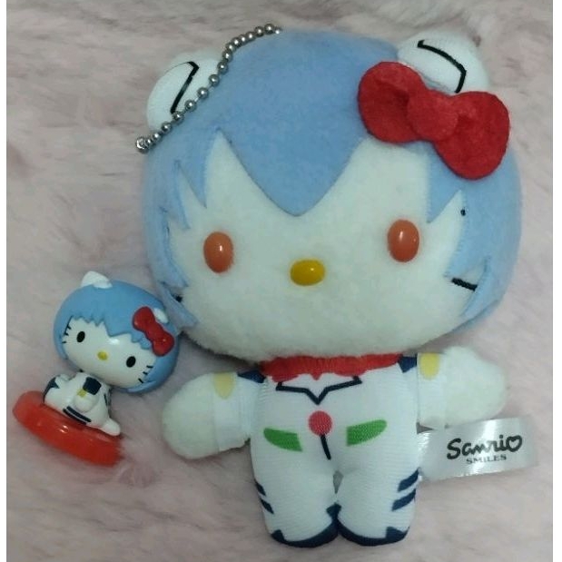 ตุ๊กตาพวงกุญแจ Hello Kitty Evangelion Ayanami REI พร้อมมินิฟิกเกอร์