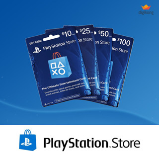 บัตรเติมเงิน PSN US 10 | 25 | 50 | PlayStation Store สำหรับ PS4 และ PS5 Region US