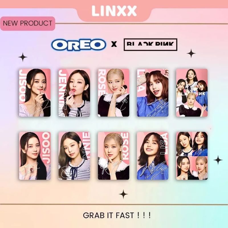การ์ด Blackpink x Oreo ครบเซ็ต10ใบ