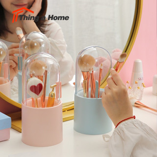 Thing a Home กล่องใส่แปรงแต่งหน้า ที่เก็บแปรงแต่งหน้า มีฝาปิด กันน้ำ สีน่ารัก