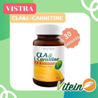 VISTRA CLA &amp; L-Carnitine 30แคปซูล ช่วยเผาผลาญไขมัน