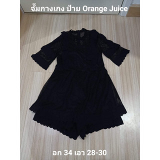 จั๊มขาสั้นสีดำ ป้าย Orange Juice อก 34 เอว 30