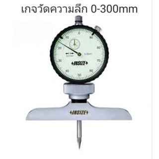 เกจวัดลึก แบบเข็ม 0-300mm Base 101.5x17mm Dial Depth Gage INSIZE อินไซส์ 2342-202