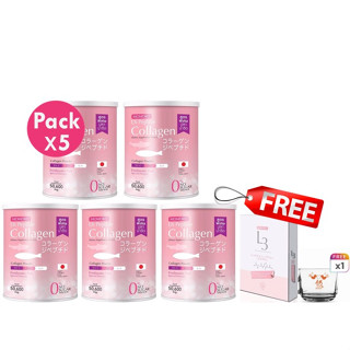 5 กระปุก ฟรี L3 1 กล่อง ฟรี แก้ว Momoko collegen  โมโมโก๊ะคอลาเจน ขนาด 50 g