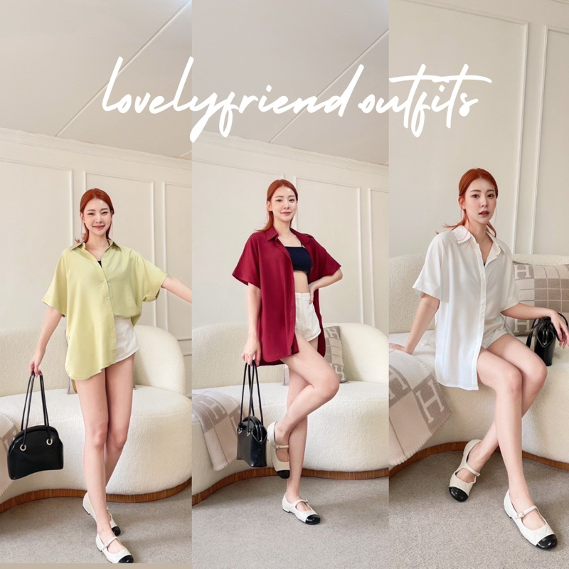 เชิ้ตoversized อก48" ผ้าซิลด์ซาติน งานพรีเมี่ยม wanwan clothing
