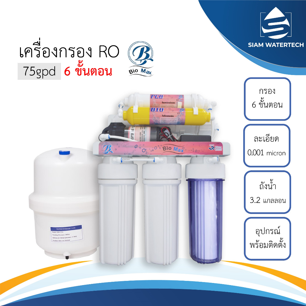 Fast pure Uni pure เครื่องกรองน้ำดื่ม RO 75 150 GPD 5 6 ขั้นตอน น้ำแร่ Water Purifier เครื่องกรองน้ำ Fastpure Unipure