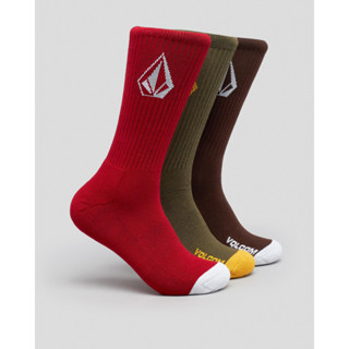 VOLCOM ถุงเท้า FULL STONE SOCKS 3 PACK