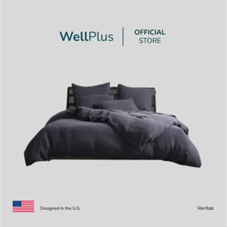 WellPlus ชุดที่นอน Veritas ชุดผ้าปูที่นอน+ผ้านวม super soft ผ้าปูที่นอน ชุดที่นอน ผ้าห่ม ผ้านวม เทาอ่อน นุ่มอ่อนโยน