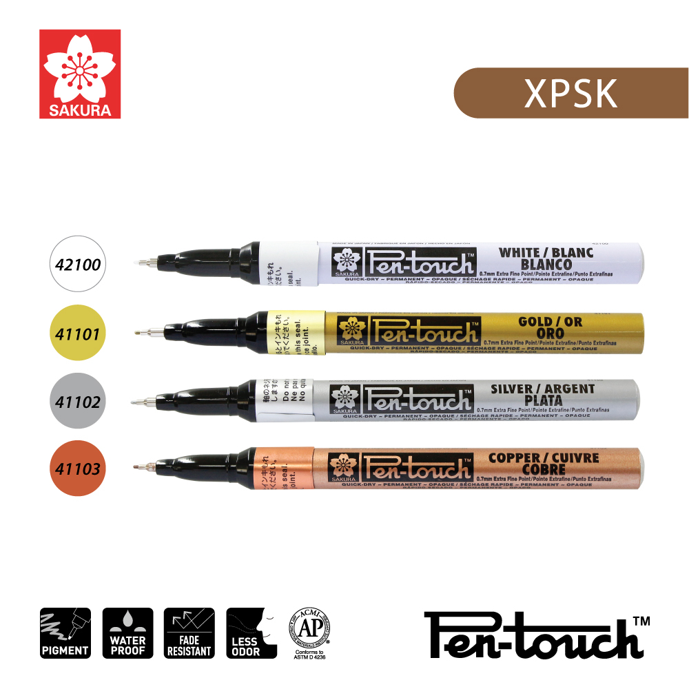 SAKURA (ซากุระ) ปากกาหัวเข็ม 0.7mm Pentouch Marker ปากกาอุตสาหกรรม เขียนยาง ปากกาเพ้นท์ รหัส XPSK