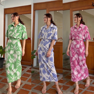 Maynita - (ใส่โค้ด WYGCRX ลด 65) Linen Shirt &amp; skirt set