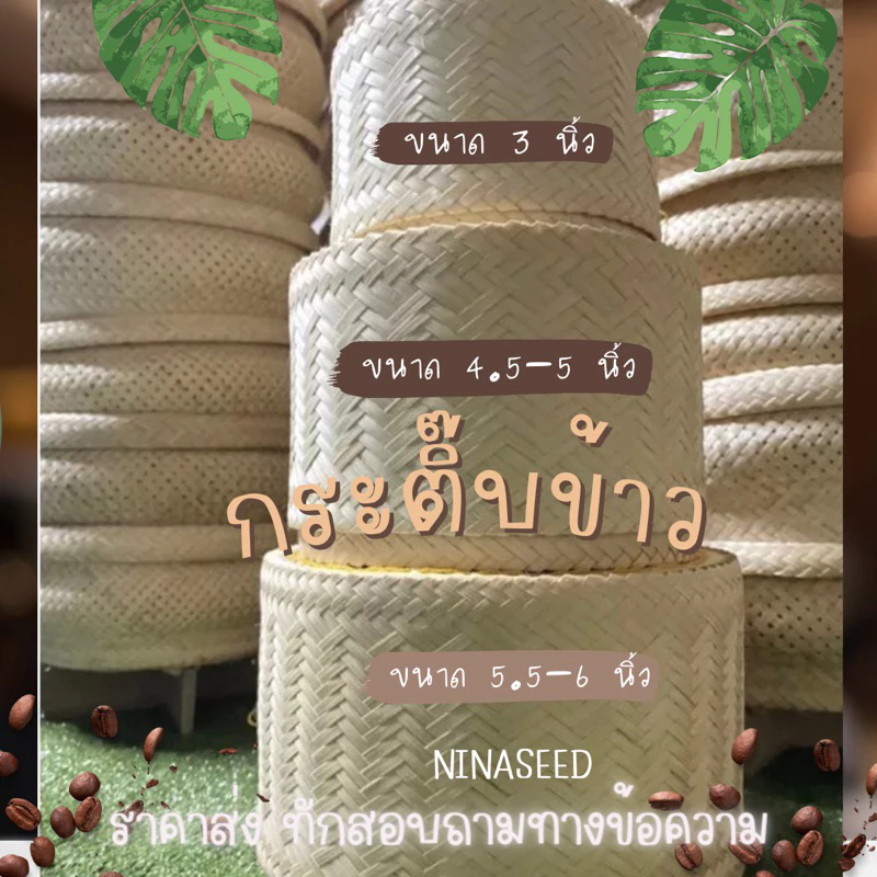 🔥กรอกโค้ด HE4VR2 ลดทันที 15% 🔥กระติ๊บข้าวเหนียวขนาดพกพาและผ้าขาวบางรองข้าว มีราคาส่ง