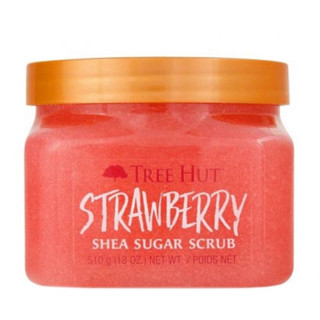 TREE HUT Strawberry Shea Sugar Scrub สครับน้ำตาล ขัดผิว กลิ่น สตรอว์เบอร์รี (510g)