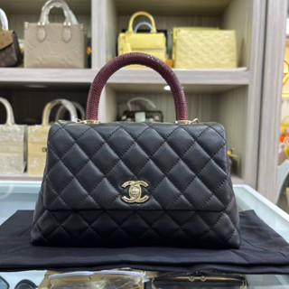 Chanel coco หนังเเท้ทั้งใบ สวยมาก free box set  Grad original  Size 23CM