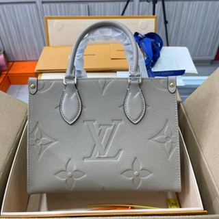 Louis Vuitton on the go หนังเเท้ ดีสุด สวยเนี๊ยบfree box set  Grad VIP Size 25Cm