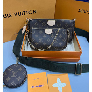 Louis Vuitton หนังเเท้ สวยมาก คอนเฟิร์มfree box set  Grad original  Size 23CM