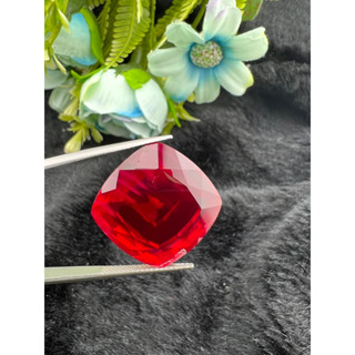 Lab Ruby 20x20mm  cushion shape 1 pieces