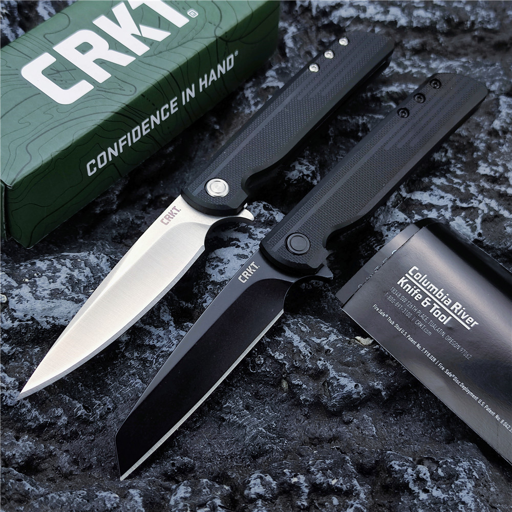 CRKT 3801 3802 มีดพับ 3.34 ''8Cr13Mov ใบมีด G10 จับทหารยุทธวิธี Survival Pocket มีดเครื่องมือล่าสัตว