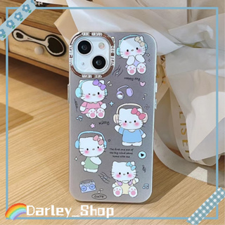 🔥สไตล์ใหม่🔥เคสไอโฟน iphone 11 14 Pro Max น่ารัก คิตตี้ วัสดุชุบไฟฟ้า ป้องกันการตก เคส iphone 12 13 Pro Case for iPhone