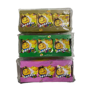 Potato Crackers Potato Crisps ปังแลบลิ้น แครกเกอร์มันฝรั่งแผ่นบาง แพ็ก 30 ซอง