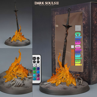 ฟิกเกอร์ Estatua Dark Souls ดาร์กโซลส์ Bonfire Glowing Fire Sword ดาบเพลิงเรืองแสง ดาบไฟ พร้อมไฟ With LED Figure Model