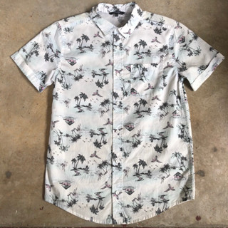 เสื้อฮาวาย Vtg.Hawaii Shirt GEORGE MADE IN BANGLADESH Sz.XL 100% COTTON