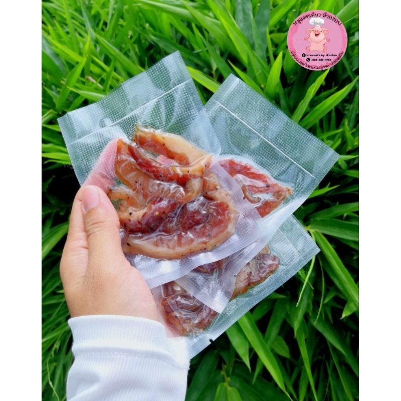 🐷ส่งเร็ว!!!หมูแดดเดียวคำอร่อย น้ำหนักเเพคละ 25 กรัมน๊า