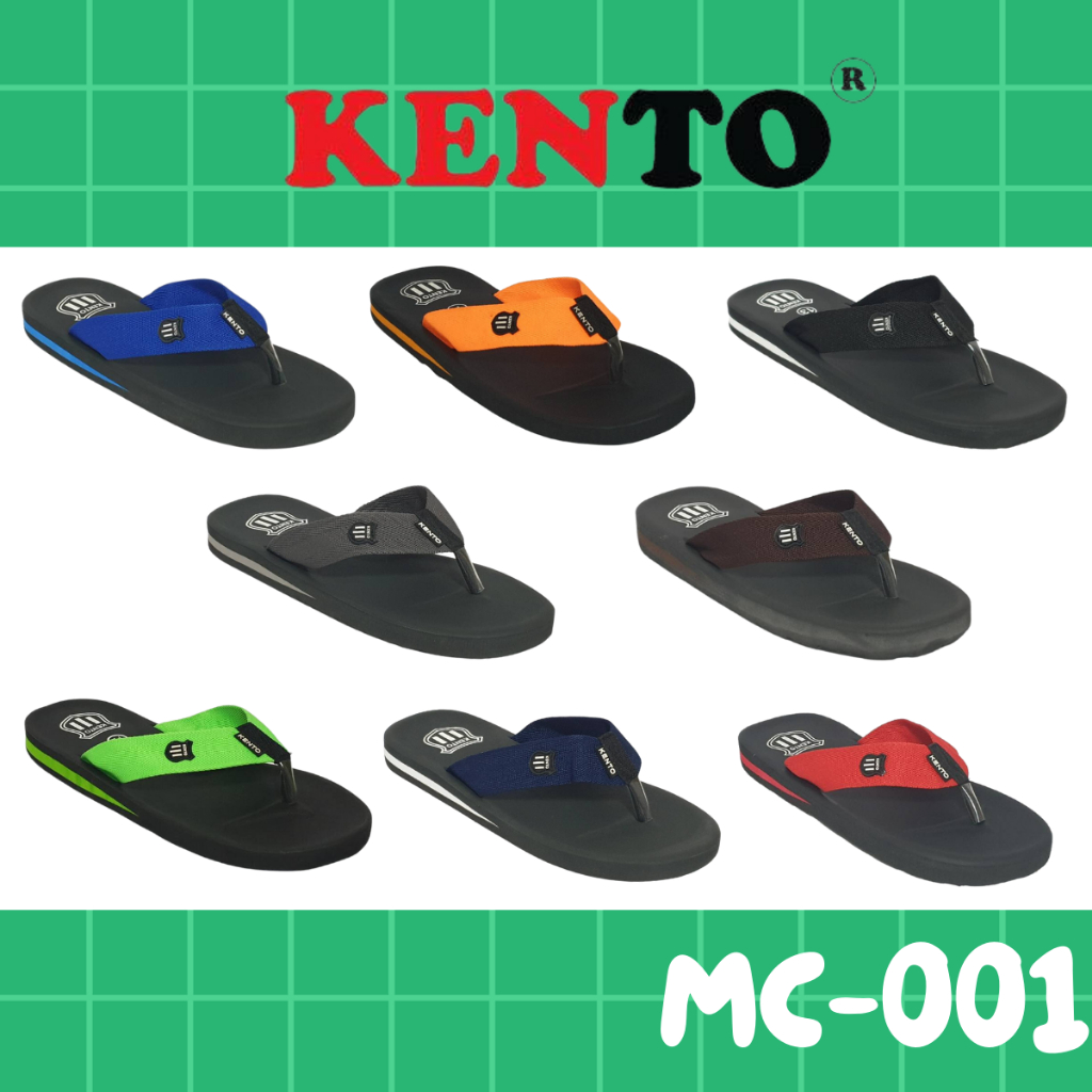 KENTO MC-001 35-46 เคนโต้ รองเท้าสายผ้า หูคีบ พื้นยาง 2 ชั้น "สินค้าที่คุณต้องมี! "