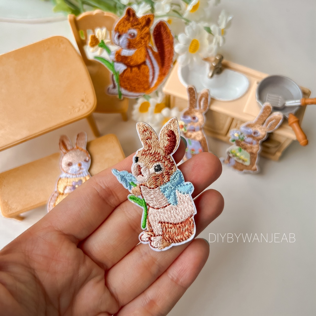 DIY แผ่นปักสติ๊กเกอร์สำหรับตกแต่ง ติดได้หลายวัสดุ สติกเกอร์ลอกติด ติดเสื้อผ้า ติดกระเป๋า เคสมือถือ หมวก วัสดุตกแต่ง