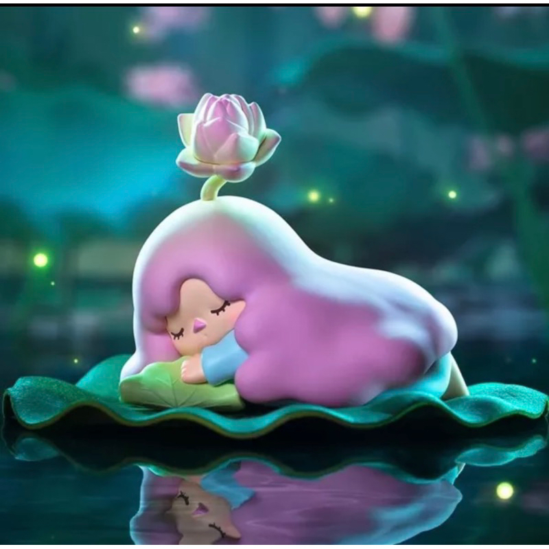 เช็คการ์ดไม่แกะซอง  Water Lily  POP MART Pucky Sleeping Forest series