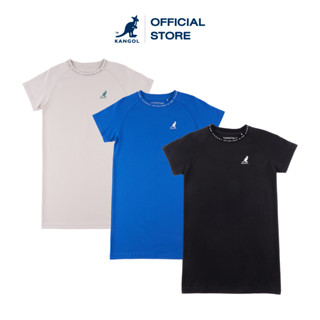 KANGOL T-shirt เสื้อยืดปักลายโลโก้ KANGOL สีน้ำเงิน,ดำ,กากี ผู้หญิง 63221580