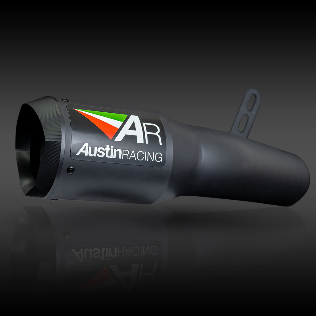 Austin Racing ท่อไอเสียสำหรับ  S1000RR 2017-2018 | DE-CAT GP1R BLACK CERAMIC CAN (Color Etched)
