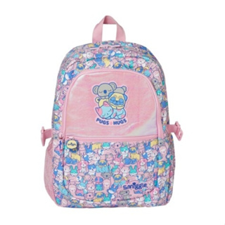 🎒Smiggle Backpacks กระเป๋าเป้ 🎒สมิกเกอร์ ขนาด 16 นิ้ว ลาย pug pink พร้อมส่งในไทย 🛻