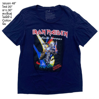 🌼มือ2🌼Iron Maiden Infinity Dream เสื้อยืดสกรีนใหม่ สีกรม