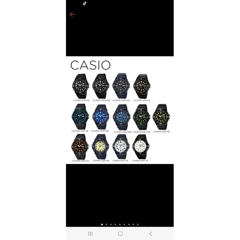 Casio Standard นาฬิกาข้อมือผู้ชาย สายเรซิ่น สีดำ รุ่น MRW-200H-1EMRW-200H-2B2MRW