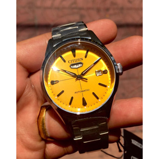 นาฬิกาข้อมือ Citizen Automatic Gents Watch Yellow Dial NH8391-51Z