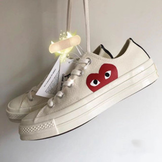 CDG Play X Converse 1970s chuck taylor all star "Whtie" รับประกันของแท้