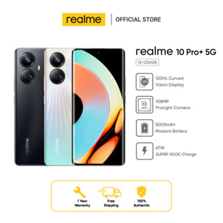 realme 10 Pro+ 5G (12+256GB) จอแสดงผลโค้ง 120Hz | ดีไซน์ Hyperspace | กล้อง ProLight 108MP