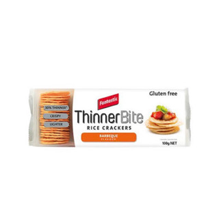 Thinner bite rice cracker bbq 100g. กลูเต้นฟรี รสบาร์บีคิว