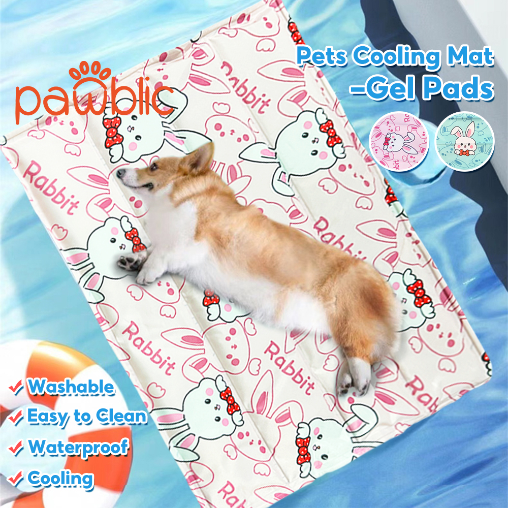 Pawblic แผ่นเจลเย็นแมว แผ่นเจลเย็น เบาะนอนเย็น สำหรับสุนัขและแมว 30x40/ 45X60/60x90ซม.