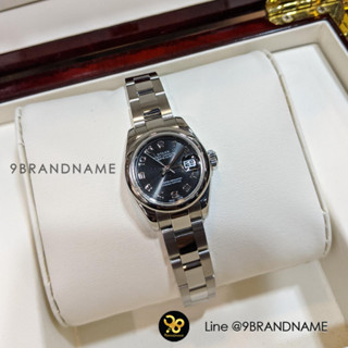 Used Rolex Oyster Perpetual ตัน สายเต้าหู้ Steel หน้าแผ่นซีดีดำ สภาพนางฟ้า Lady 9brandname