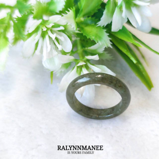 แหวนหยกพม่าแท้ ( Jadeite type A ) ไซส์ 55