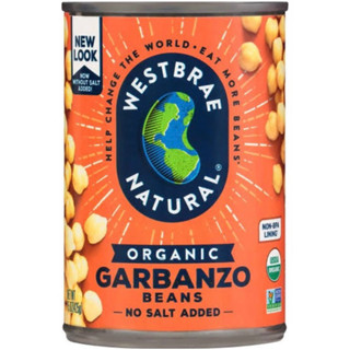 Westbrae natural organic garbanzo beans gluten free ถั่วลูกไก่ออร์แกนิคกระป๋อง นำเข้าจากอเมริกา🇺🇸 กลูเต้นฟรี