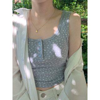 olive crop top เสื้อครอปกระดุม preorder