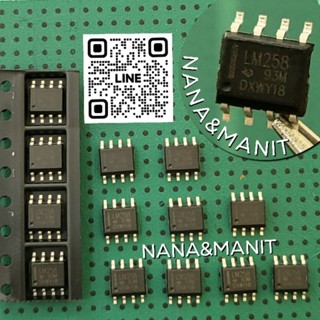 LM258 SOP8 Low power dual operational amplifi แพ็คละ5ตัว